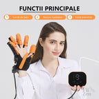 Manusa Robotica FIIZEN® pentru Recuperare Mana si Degete, Functie Oglinda ce Copiaza Miscarea Mainii Sanatoase, 3 Moduri de Antrenament, 9 Niveluri de Intensitate, Compresie Pneumatica Individuala, Antrenament cu Rezistenta, Mobilitate si Dexteritate
