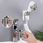 Cap dus chiuveta FIIZEN®, solutia ideala pentru spalare par la chiuveta, adaptor robinet cu furtun extensibil, presiune marita si filtru impuritati, instalare usoara, suport perete inclus, Alb