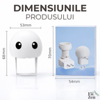 Organizator cablu incarcare FIIZEN® din silicon, accesoriu pentru pastrarea cablului compact si fara incurcaturi, protejeaza si fixeaza incarcatorul, ideal pentru telefon, birou, casa si calatorii, Alb