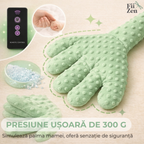 Perna calmare bebelusi FIIZEN® tip dinozaur, perna cu batai ritmice automate care imita atingerea parintelui, ajuta bebelusul sa adoarma mai usor, reduce agitatia si reflexul de tresarire, material plush moale, ideala pentru somn linistit, Verde
