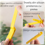Set 6 semne de carte FIIZEN® din silicon, bookmark flexibil care fixeaza pagina, ideal pentru carti, manuale, agenda si citit zilnic, multicolor