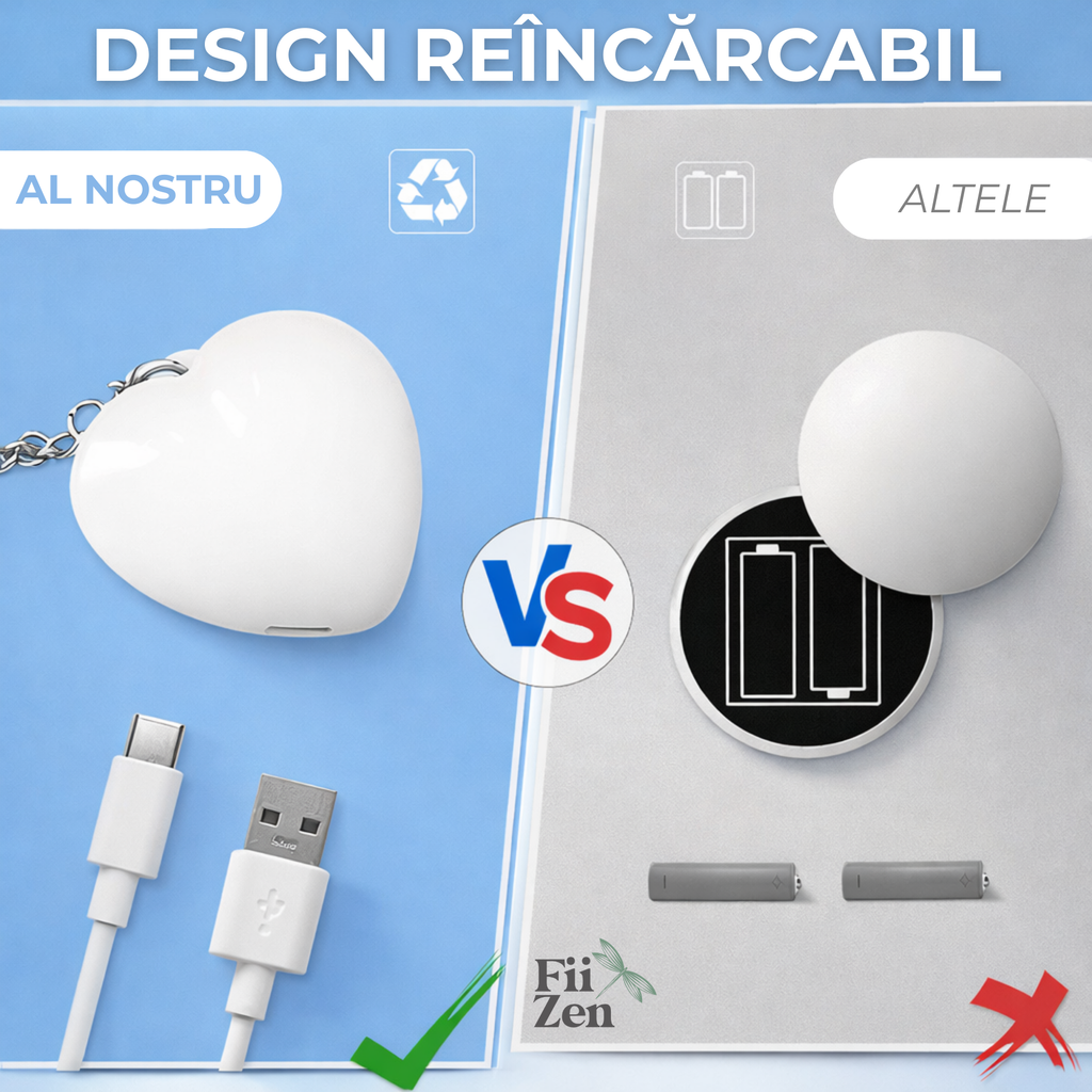 Breloc luminos FIIZEN® LED in forma de inima, reincarcabil USB, lumina ideala pentru geanta si rucsac, te ajuta sa gasesti rapid lucrurile in intuneric, activare prin atingere, compact si portabil, Alb