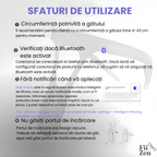 Corector postura inteligent FIIZEN®, corector spate cu senzor si vibratii pentru indreptare coloana, dispozitiv ergonomic pentru adulti si copii, discret si confortabil, ideal pentru birou, scoala si utilizare zilnica, Negru